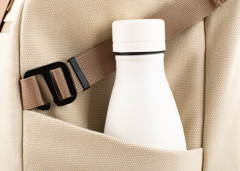 Nomad Hemp Rolltop Backpack in Beige and Green