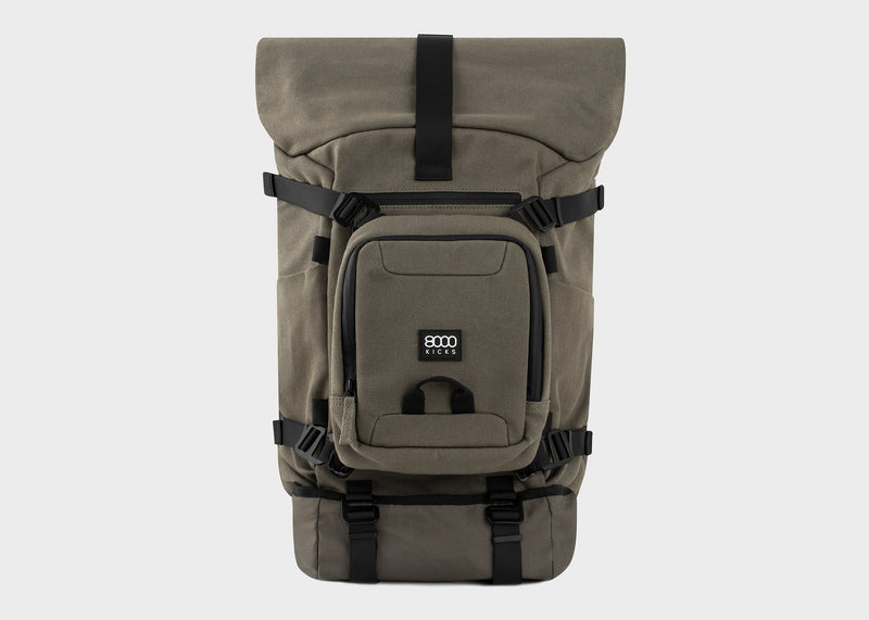 Nomad Hemp Rolltop Backpack in Dark Green