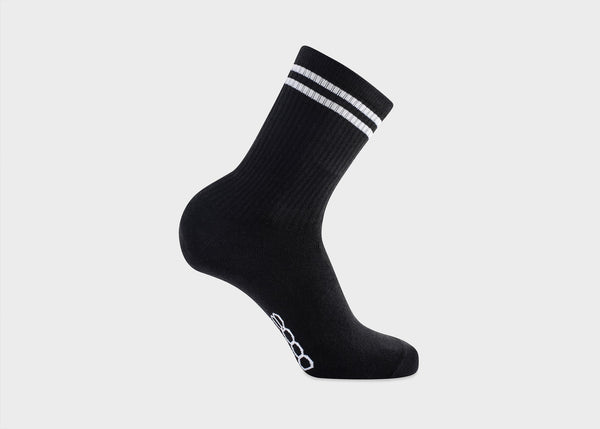 Striped Hemp Socks in Black