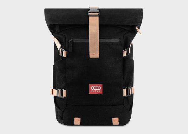 Nomad Hemp Rolltop Backpack in Black