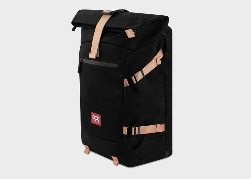 Nomad Hemp Rolltop Backpack in Black