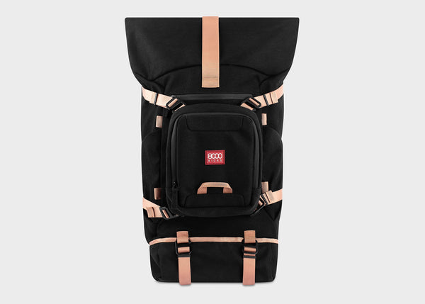 Nomad Hemp Rolltop Backpack in Black