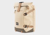 Nomad Hemp Rolltop Backpack in Beige and Green