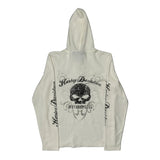 Motorcycles Harley Davidson Graphic Hoodie - Large White Cotton