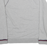 FILA Mens Grey Cotton Blend Crew Neck Sweatshirt M Logo Embroidered Casual
