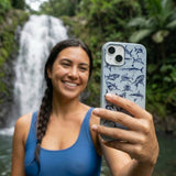 Powder Blue Great White iPhone 14 Case - Lifestyle photo showing phone case in use
