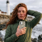 London Fog Shark World iPhone 15 Pro Case - Lifestyle photo showing phone case in use