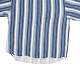 RUSTLER Mens Blue & White Stripe Button-Down Shirt XL Casual Cotton Blend