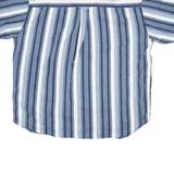 RUSTLER Mens Blue & White Stripe Button-Down Shirt XL Casual Cotton Blend