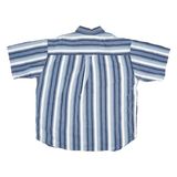RUSTLER Mens Blue & White Stripe Button-Down Shirt XL Casual Cotton Blend