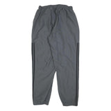 ADIDAS Mens Joggers Grey & Black Slim Tapered L W30 L30 Polyester Casual Wear