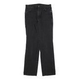 WRANGLER Mens Regular Black Cotton Blend Denim Jeans W32 L34 Zip Pocket