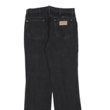 WRANGLER Mens Regular Black Cotton Blend Denim Jeans W32 L34 Zip Pocket