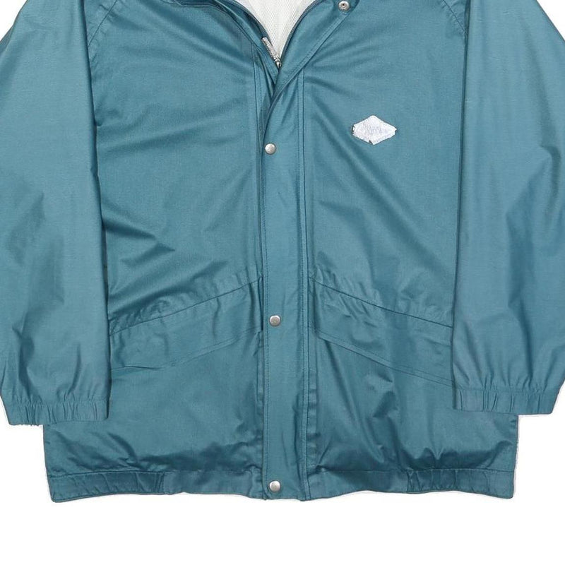 LOFFLER Mens Blue Polyester Blend Zip Jacket M Plain Lightweight Casual