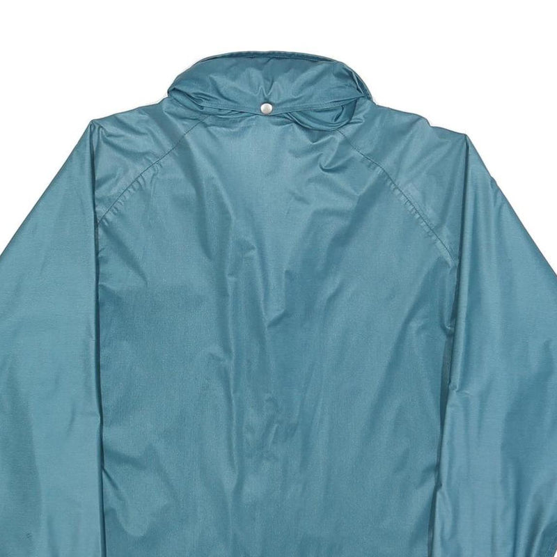 LOFFLER Mens Blue Polyester Blend Zip Jacket M Plain Lightweight Casual