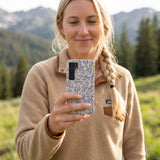 London Fog Blue Lobster Samsung Galaxy S25 Case - Lifestyle photo showing phone case in use