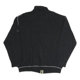 ATLAS FOR MEN Mens Black Cotton Blend Zip Jacket 2XL Casual Everyday Wear