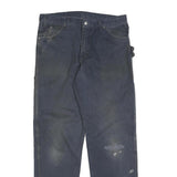DICKIES Mens Relaxed Blue Jeans Denim W34 L34 Workwear Zip Closure