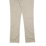 DICKIES Womens Cotton Blend Beige Slim Straight Trousers W32 L32 Zip Closure