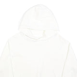 CHAMPION Womens White Hoodie M Cotton Blend Pullover Casual Sweatshirt