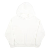 CHAMPION Womens White Hoodie M Cotton Blend Pullover Casual Sweatshirt
