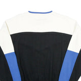 SOUTHERN ACTIVE Mens White Black & Blue Colourblock Plain Crew Neck Jumper L