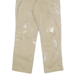 CARHARTT Mens Cotton Blend Beige Relaxed Tapered Trousers W32 L29 Workwear