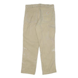 CARHARTT Mens Cotton Blend Beige Relaxed Tapered Trousers W32 L29 Workwear