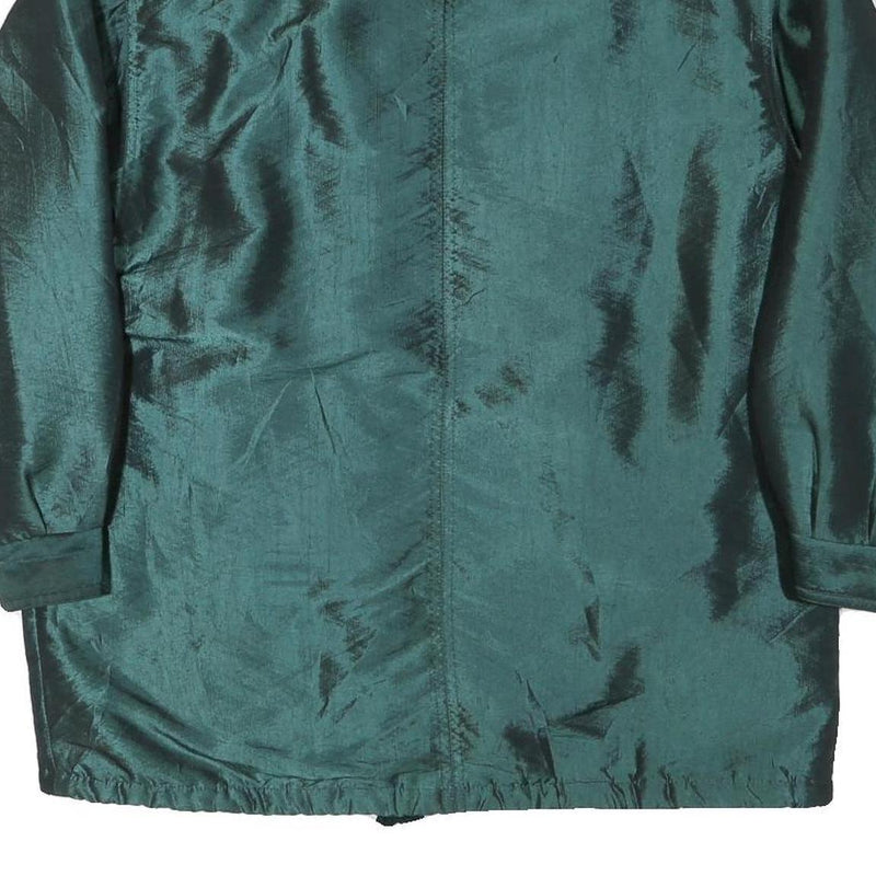 JG HOOK Womens Green Jacket XL Polyester Blend Plain Zip Casual Outerwear
