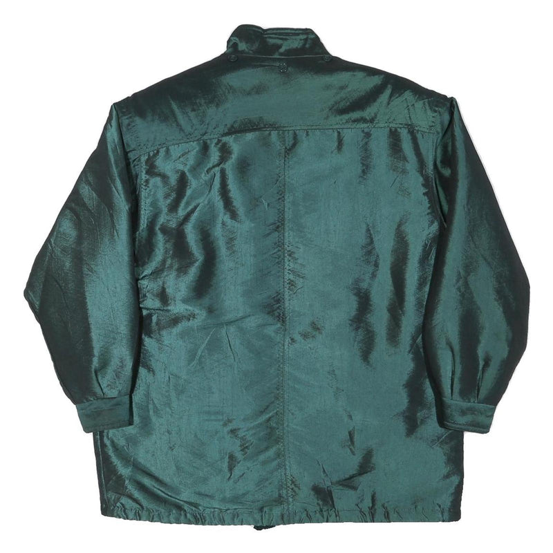 JG HOOK Womens Green Jacket XL Polyester Blend Plain Zip Casual Outerwear