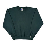 90'S Blank Made In USA Russell Athletic Sweatshirt - Medium Green Cotton