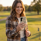 London Fog Golf Course Samsung Galaxy S25 Case - Lifestyle photo showing phone case in use