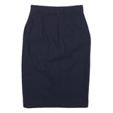 & OTHER STORIES Womens Navy Blue Pencil Knee Length Wool Blend Skirt S Tailored