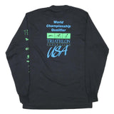 THE BEST Mens Black Tuxedo Brothers Duathlon Long Sleeve Crew Neck Graphic