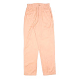 HENNES Womens Cotton Blend Peach Relaxed Straight Trousers W26 L32 Casual
