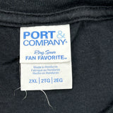 Racing Port & Company Graphic T-Shirt - 2XL Black Cotton
