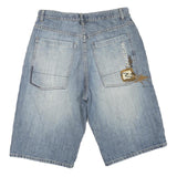 JAYJAY'S Mens Shorts Blue Denim Casual M W34 Cotton Blend Comfort Fit