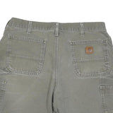 CARHARTT Mens Shorts Green Casual Cotton Blend L W36 Workwear Cargo Durable
