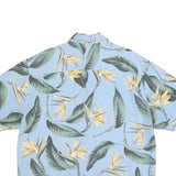 JAMAICA JAXX Mens Blue Silk Hawaiian Shirt 2XL Tropical Floral Print Summer