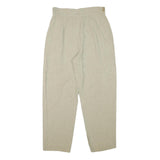 MANI Womens Relaxed Beige Acetate Trousers W30 L29 Paisley Zip Closure