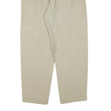 MANI Womens Relaxed Beige Acetate Trousers W30 L29 Paisley Zip Closure