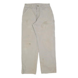 CARHARTT Mens Beige Cotton Blend Canvas Regular Fit Straight Trousers W32 L32