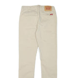 LEVI'S Boys Slim Beige Cotton Blend Trousers W26 L28 Zip Casual Youth