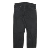 LEVI'S 521 02 Mens Black Regular Jeans Denim W34 L26 Button Closure