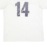 ADIDAS Mens White Pleasant Hill Soccer Graphic T-Shirt L Short Sleeve V-Neck