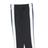 ADIDAS Womens Joggers Black & Navy Blue & White Slim Regular S W28 L30 Contrast