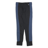 ADIDAS Womens Joggers Black & Navy Blue & White Slim Regular S W28 L30 Contrast