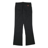 DICKIES Womens Cotton Blend Black Regular Fit Trousers W32 L33 Workwear Zip