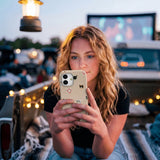 Seashell Cat Couture iPhone 15 Pro Case - Lifestyle photo showing phone case in use