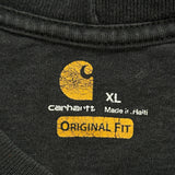 Carhartt Spellout Long Sleeve T-Shirt - XL Black Cotton
